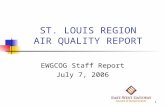 1 ST. LOUIS REGION AIR QUALITY REPORT EWGCOG Staff Report July 7, 2006.