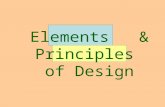 Elements & Principles of Design. Elements of Design The elements are components or parts which can be isolated and defined in any visual design or work.