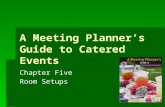 A Meeting Planner’s Guide to Catered Events Chapter Five Room Setups.