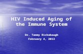 HIV Induced Aging of the Immune System Dr. Tammy Rickabaugh February 4, 2013.