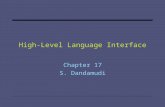 High-Level Language Interface Chapter 17 S. Dandamudi.