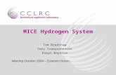 MICE Hydrogen System Tom Bradshaw Yury Ivanyushenkov Elwyn Baynham Meeting October 2004 – Coseners House.