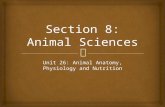 Unit 26: Animal Anatomy, Physiology and Nutrition.