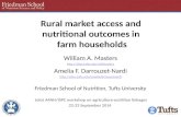 Rural market access and nutritional outcomes in farm households William A. Masters  Amelia F. Darrouzet-Nardi .