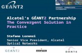 Connect. Communicate. Collaborate Alcatel’s GÉANT2 Partnership The Convergent Solution in Practice Stefano Lorenzi Senior Vice President, Alcatel Optical.