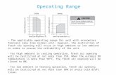 Operating Range - The applicable operating range for unit with economizer features same like normal unit. However, the restriction of fresh air opening.