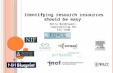 Identifying research resources should be easy Anita Bandrowski, representing the RII team.