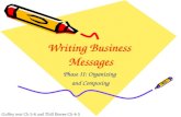 Guffey text Ch 5-6 and Thill Bovee Ch 4-5 Writing Business Messages Phase II: Organizing and Composing.