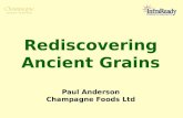 Rediscovering Ancient Grains Paul Anderson Champagne Foods Ltd.