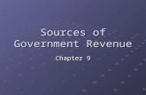 Sources of Government Revenue Chapter 9. Goals & Objectives 1.Economic impact of taxes. 2.3 criteria for effective taxation. 3.2 primary principles of.