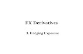 FX Derivatives 3. Hedging Exposure. FX Risk Management  Exposure At the firm level, currency risk is called exposure. Three areas (1) Transaction exposure: