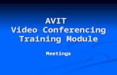 AVIT Video Conferencing Training Module Meetings.