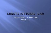 Individual & the Law Unit II.  Amendments to the Constitution  Methods of amending the Constitution  Proposed by  2/3 rd of both houses of Congress.