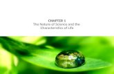 CHAPTER 1 The Nature of Science and the Characteristics of Life.