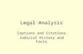 Legal Analysis Captions and Citations Judicial History and Facts.