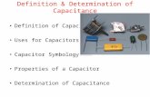 Definition & Determination of Capacitance Definition of Capacitance Uses for Capacitors Capacitor Symbology Properties of a Capacitor Determination of.