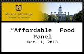 “Affordable” Food Panel Oct. 1, 2013. “International Food Systems: Affordability” C. Jerry Nelson, Professor Emeritus of Plant Sciences Office: 109 Curtis.