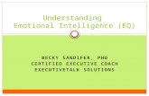 BECKY SANDIFER, PHD CERTIFIED EXECUTIVE COACH EXECUTIVETALK SOLUTIONS Understanding Emotional Intelligence (EQ)