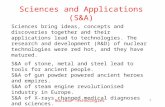 Nuclear Technologies 1 Sciences and Applications (S&A) Sciences bring ideas, concepts and discoveries together and their applications lead to technologies.