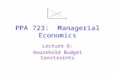 PPA 723: Managerial Economics Lecture 6: Household Budget Constraints.