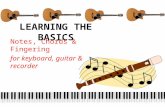 LEARNING THE BASICS Notes, Chords & Fingering for keyboard, guitar & recorder.
