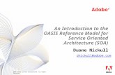 2005 Adobe Systems Incorporated. All Rights Reserved. Duane Nickull Adobe ® An Introduction to the OASIS Reference Model for Service Oriented Architecture.
