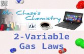 2-Variable Gas Laws. Kinetic-Molecular Theory 1. Gas particles do not attract or repel each other 2. Gas particles are much smaller than the distances.