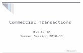©MNoonan2011 Commercial Transactions Module 10 Summer Session 2010-11.