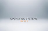 OPERATING SYSTEMS MAC OS X. Operating Systems : - Windows - Linux - Mac OS X