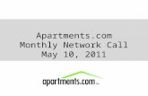 Apartments.com Monthly Network Call May 10, 2011.