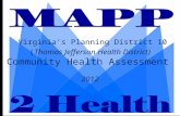 Virginia’s Planning District 10 (Thomas Jefferson Health District) Community Health Assessment 2012.