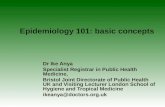 Epidemiology 101: basic concepts Dr Ike Anya Specialist Registrar in Public Health Medicine, Bristol Joint Directorate of Public Health UK and Visiting.