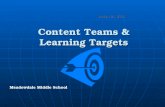 Content Teams & Learning Targets August 28, 2008 Meadowdale Middle School.