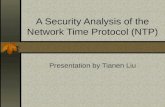 A Security Analysis of the Network Time Protocol (NTP) Presentation by Tianen Liu.