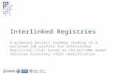 Interlinked Registries A proposed project roadmap leading to a balloted IHE profile for Interlinked Registries (ILR) based on the HL7/OMG Human Services.