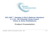 Copyright : Valiant Communications Limited. - 2013 Slide 1 VCL-MX Version 2 – DLX (Deluxe Version) VCL-MX™ Version 2-DLX (Deluxe Version) 4 x E1, 30 Channel.