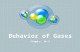 Behavior of Gases Chapter 16.3. Behavior of Gases What behaviors do gases display? Do they behave the same all the time? What variables are involved with.