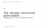 _ The design universal principles Typography, Grids & Golden section Module 1: Introduction to digital media: Sami Niemelä | sn@neocite.com.