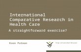 International Comparative Research in Health Care A straightforward exercise? Koen Putman.