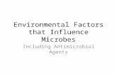 Environmental Factors that Influence Microbes Including Antimicrobial Agents.