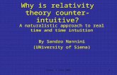 Siena, 1 June 20091 Why is relativity theory counter-intuitive? A naturalistic approach to real time and time intuition By Sandro Nannini (UNiversity of.