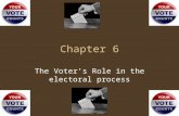 Chapter 6 The Voter’s Role in the electoral process.