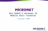 Net-960CE-X Windows CE Mobile Data Terminal October 2007.