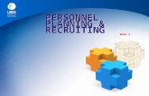 P ERSONNEL P LANNING & R ECRUITING Week 5.  Steps in Recruitment and Selection Process “The recruitment and selection process.