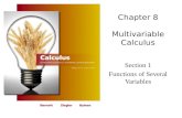 Chapter 8 Multivariable Calculus Section 1 Functions of Several Variables.