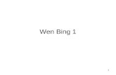 1 Wen Bing 1. 2 General Introduction History of Wen Bing The well-known TCM doctor from Wen Bing school: Wu Youke, Ye Tianshi, Xue Shengbai, Wu Jutong,