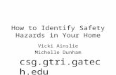 How to Identify Safety Hazards in Your Home Vicki Ainslie Michelle Dunham csg.gtri.gatech.edu.