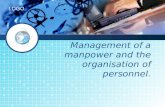 LOGO Management of a manpower and the organisation of personnel.