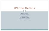 HARDWARE CAPABILITIES SENSORS LIMITATIONS CONSIDERATIONS iPhone Details.
