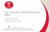 Mark Bailey Youth Advocacy CIC Annual Questionnaire 2013.
